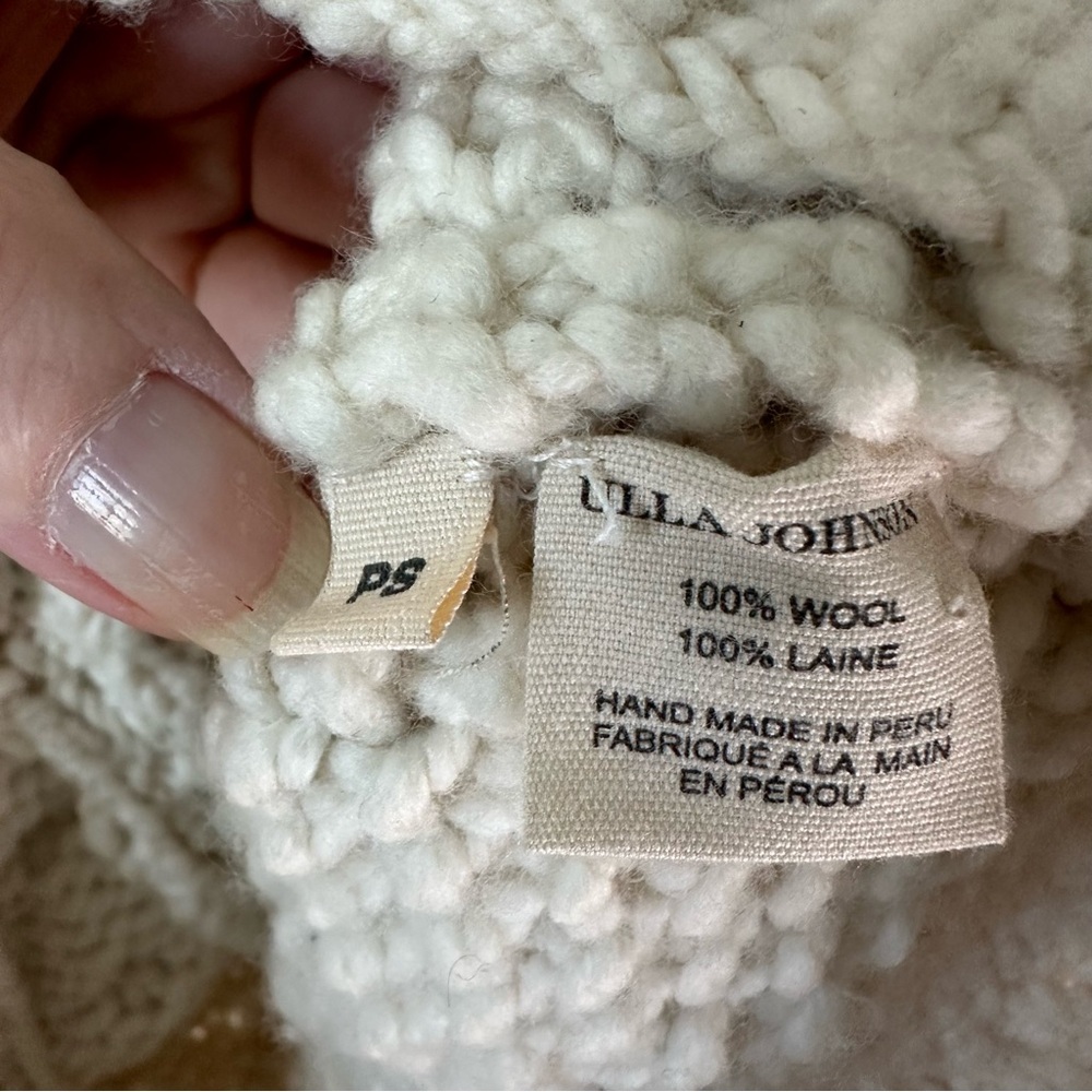 ULLA JOHNSON Verena Wool Cream Jumper Sweater Pullover SZ PS XS/S - Picture 8 of 9